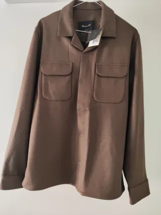Sobrecamisa Massimo Dutti M Franela Lana nueva 