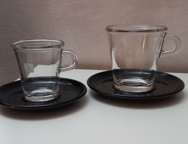 Set 2 Tazze caffè+set 2 Tazze Caffè lungo Nespress