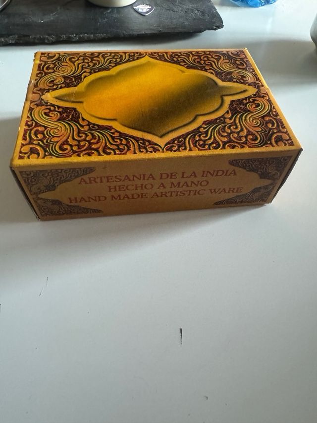 Caja Artesanal India Madera Hecha a Mano