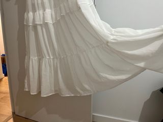 Vestido blanco boho largo (novia, evento) S 36