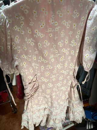 Vestido Fetiche Coquette Floral Blanco Talla S