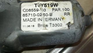 Toyota 354946 8571002450 elevalunas tras izq auris