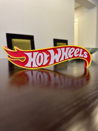 Logotipo Hot Wheels 3D Vermelho e Amarelo