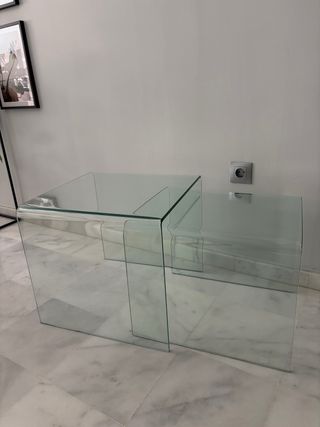 Mesas Auxiliares Cristal Templado
