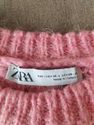 Jersey Zara Rosa Lana Talla M