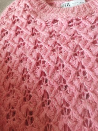 Jersey Zara Rosa Lana Talla M