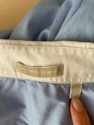 Camisa Massimo Dutti azul y blanca Talla S