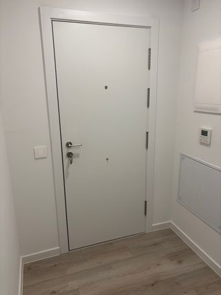 Puerta blindada blanca