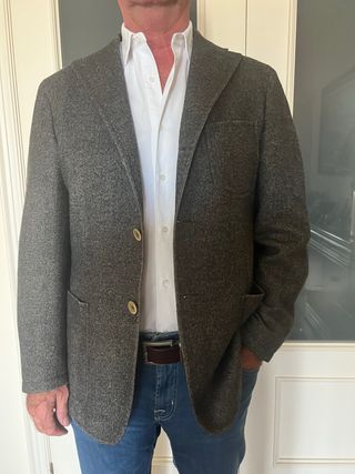 Americana Brooksfield Lana Gris Hombre