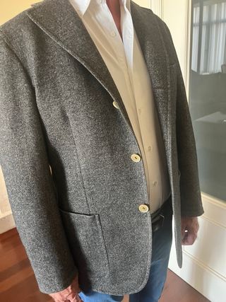 Americana Brooksfield Lana Gris Hombre