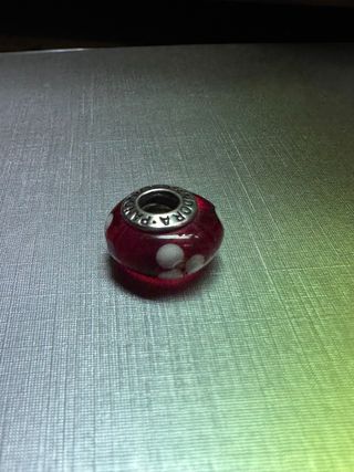 Abalorio Pandora Plata Cristal Murano Rojo