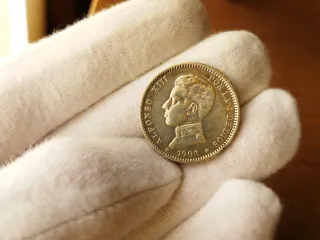 Moneda Plata 1 peseta 1903 *19*03 Alfonso XIII