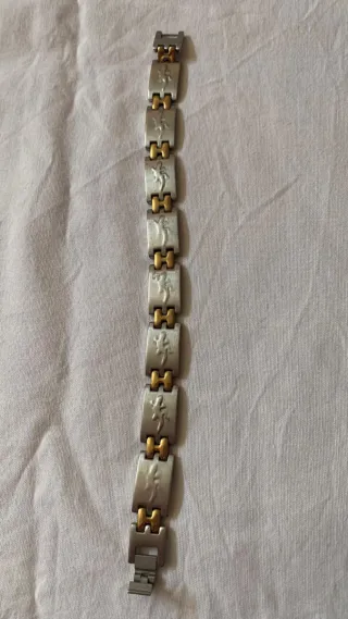Bracciale uomo acciaio placcato oro
