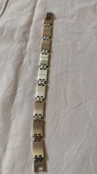 Bracciale uomo acciaio placcato oro