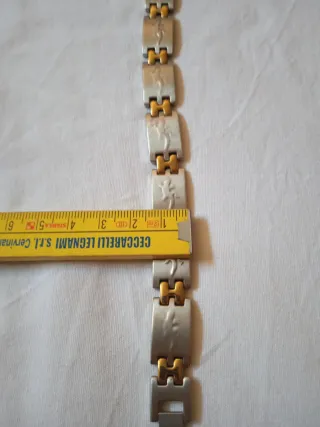 Bracciale uomo acciaio placcato oro