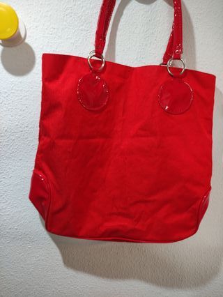 Bolsa de loneta roja