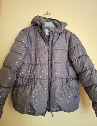 Chaqueta niña estrellas gris 9 10 años