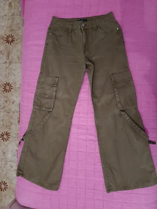 Pantaloni cargo Calliope verde oliva