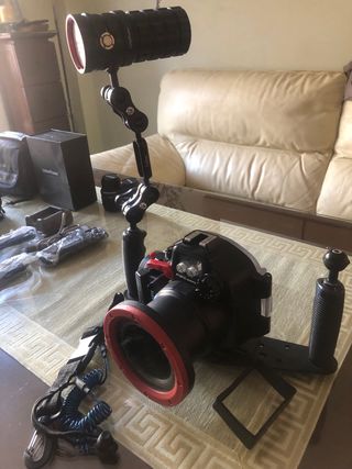 Cámara y Carcasa Buceo Olympus