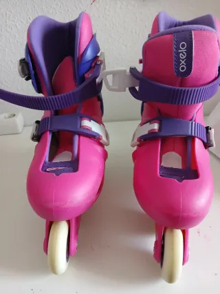 Patines en línea Oxelo rosas y morados talla 30/32