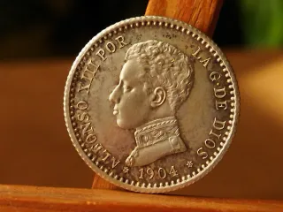 Moneda Plata 50 céntimos 1904 *1*0 Alfonso XIII