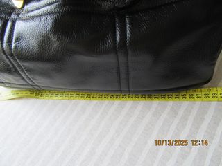 Bolso de piel grande negro Maretto