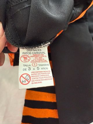 Disfraz Brujo Negro y naranja 
