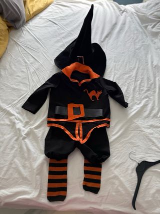 Disfraz Brujo Negro y naranja 