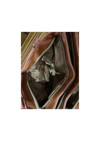 Bolso grande de piel patchwork vintage