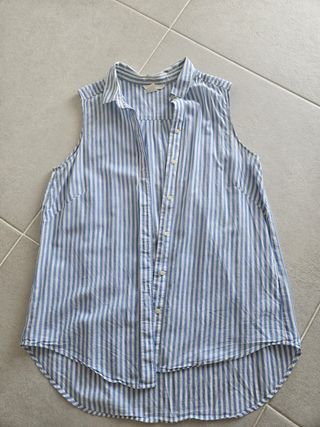 Camisa sin mangas a rayas