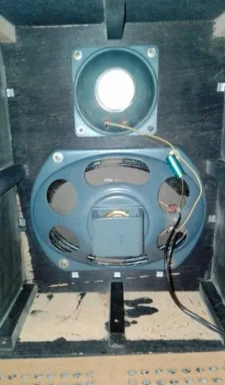 Pareja Altavoces Vintage Madera y Plata