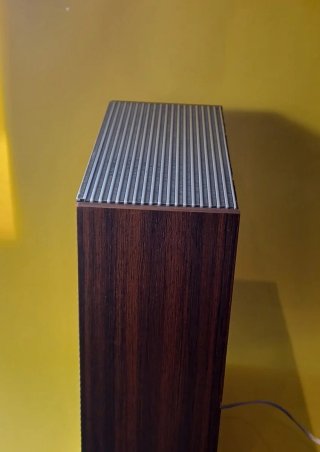 Pareja Altavoces Vintage Madera y Plata
