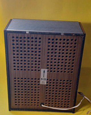Pareja Altavoces Vintage Madera y Plata