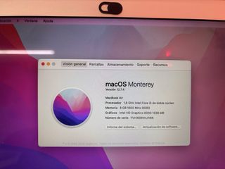 MacBook Air 2017 con cargador original. Formateado