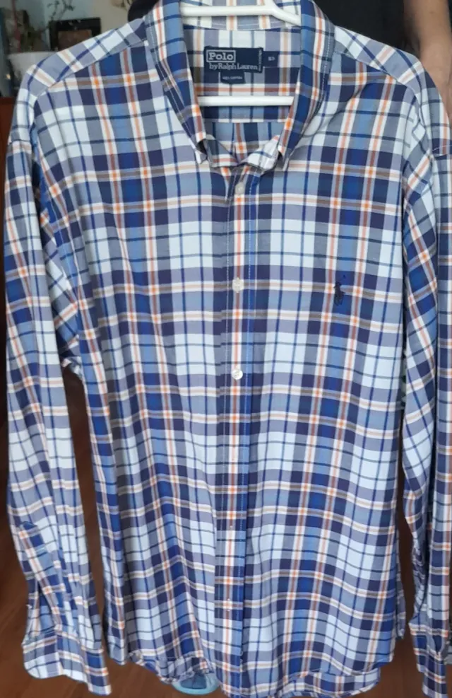 Camisa Polo Ralph Lauren cuadros azul S