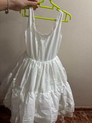 Cancán Fallera Niña Blanco Talla 2 