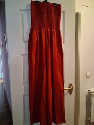 Mono largo mujer rojo