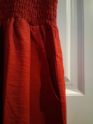 Mono largo mujer rojo