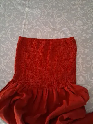 Mono largo mujer rojo