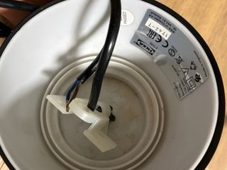 Cable de luz para techo negro