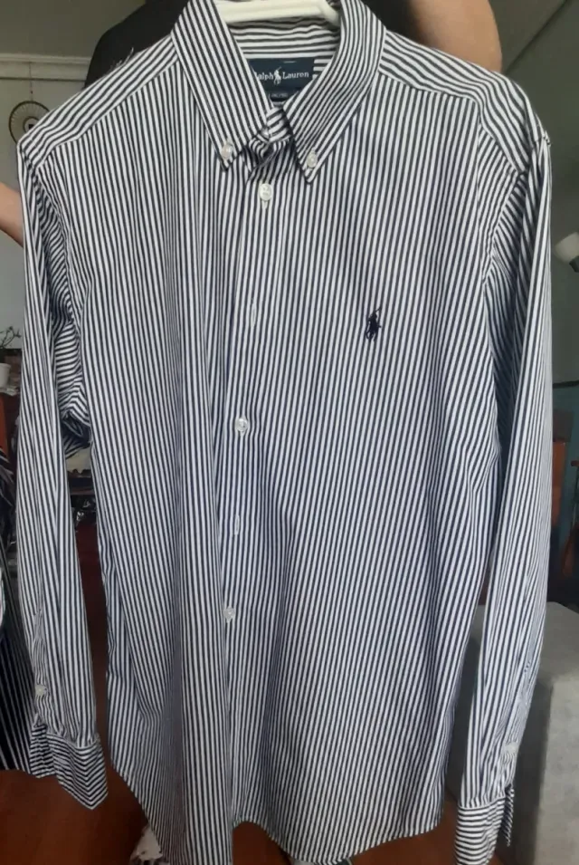 Camisa Ralph Lauren Rayas Azul/Rojo Talla S