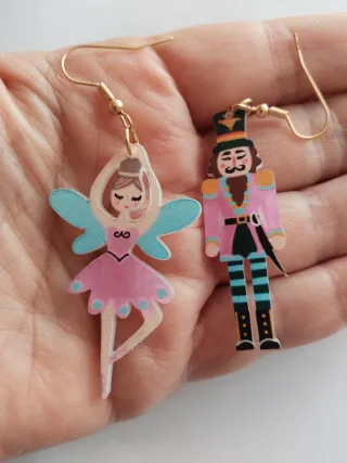 Pendientes Cascanueces y Bailarina