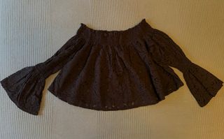 Blusa escote barco manga acampanada