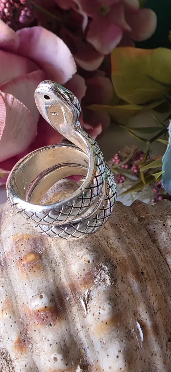 Anillo Serpiente Plata Ajustable