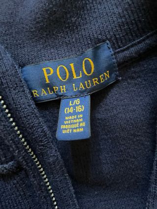 Jersey Polo Ralph Lauren Azul Media Cremallera