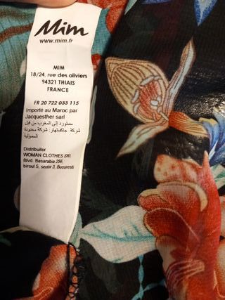 Kimono floral gasa transparente. Marca francesa