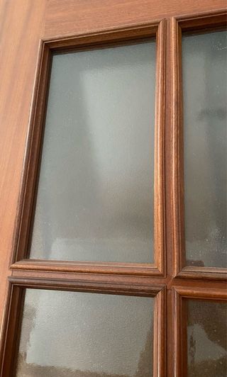 Puerta madera 72cm con cristales