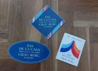 Lote 3 Pegatinas Vintage Ski Andorra Pas de la Cas