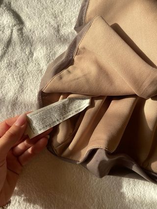 Top Zara donna drappeggiato marrone