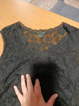 Vestido fiesta premamá H&M negro Talla S lo